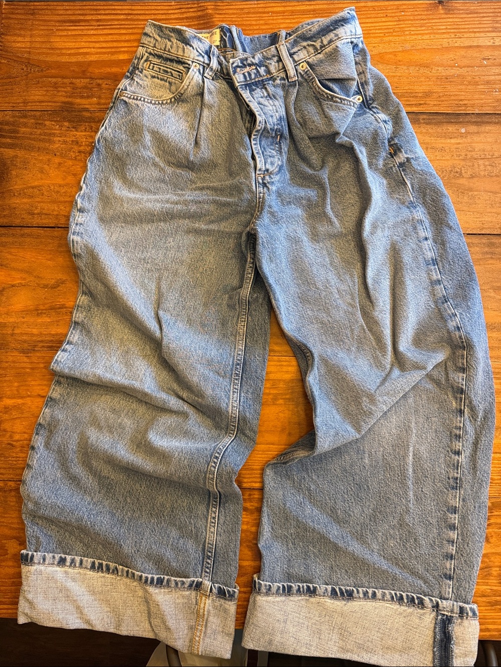 Free People We The Free Relaxed Light Blue Denim Jeans